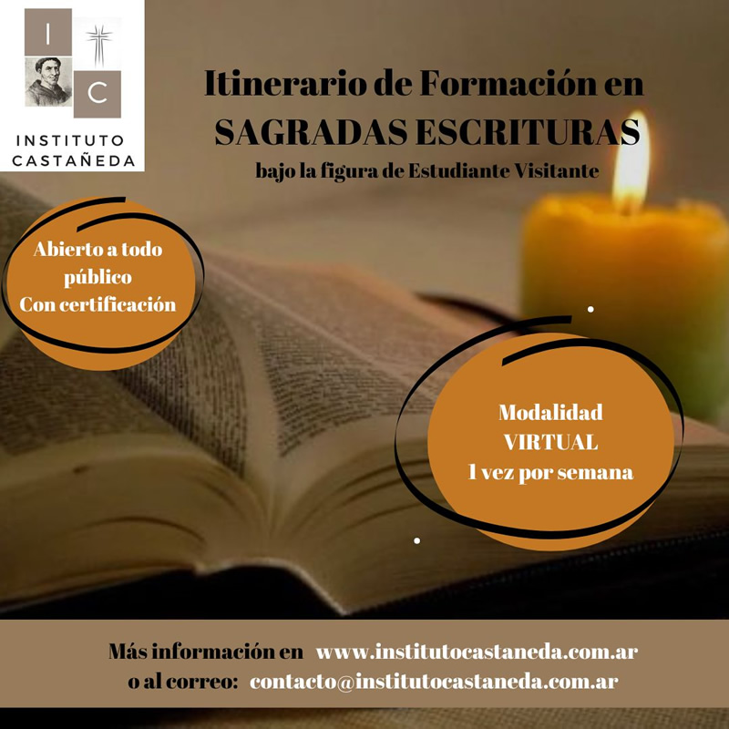 Inscripción abierta al Itinerario de Formación en SAGRADAS ESCRITURAS